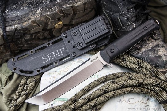 Туристический нож Senpai AUS-8 StoneWash черный